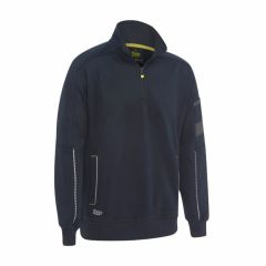 Bisley BK6924 1_4 Zip Front Sherpa Lined Work Fleece Hoodie_ Navy