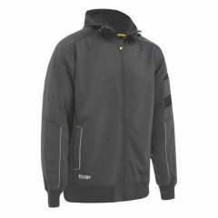 Bisley BK6925 Full Zip Front Work Fleece Hoodie_ Charcoal