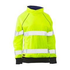 Bisley BKL6818T Women's Taped Hi Vis Fleece Jumper_ Yellow