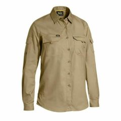 Bisley BL6414 Womens X Airflow Ripstop Shirt_ Long Sleeve_ Khaki