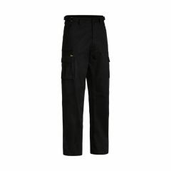 Bisley BPC6007 310gsm 8 Pocket Cotton Drill Cargo Pants_ Black