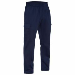 Bisley BPC6400 Elastic Waist Cargo Pants_ Navy