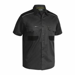 Bisley BS1133 Flex _ Move Mechanical Stretch Shirt_ Short Sleeve_ Charcoal