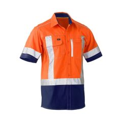 Bisley BS1177XT FLX _ MOVE™ X Taped Hi Vis Utility Shirt_ Orange_