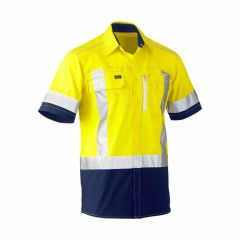 Bisley BS1177XT FLX _ MOVE™ X Taped Hi Vis Utility Shirt_ Yellow_