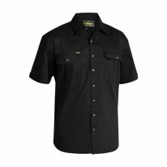 Bisley BS1433 190gsm Original Cotton Drill Shirt_ Short Sleeve_ B