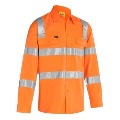 Bisley BS6016T Hoop Reflective Bio Motion VIC Rail Shirt_ Orange