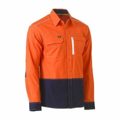 Bisley BS6177 FLX _ MOVE™ Two Tone Hi Vis Utility Long Sleeve Shi