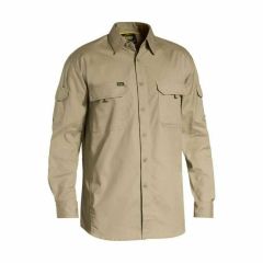 Bisley BS6414 X Airflow Ripstop Shirt_ Long Sleeve_ Khaki