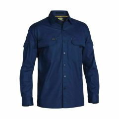 Bisley BS6414 X Airflow Ripstop Shirt_ Long Sleeve_ Navy