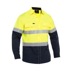 Bisley BS6491T X Airflow Hi Vis Taped Stretch Ripstop L_S Shirt_ 