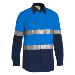 Bisley BS6696T Hoop Reflective Cotton Drill Shirt_ Long Sleeve_ B