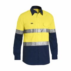 Bisley BS6696T Hoop Reflective Cotton Drill Shirt_ Long Sleeve_ Y