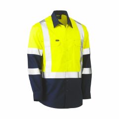 Bisley BS6696XT 3M X Taped Hi Vis Cool Lightweight Shirt_ Yellow_