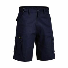 Bisley BSHC1007 310gsm 8 Pocket Cotton Drill Cargo Shorts_ Navy