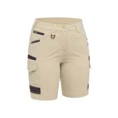 Bisley BSHL1332 Flx _ Move 4_Way Stretch Zip Cargo Shorts_ Stone