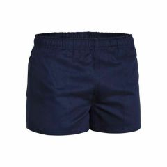 Bisley BSHRB1007 310gsm Rugby Elastive Waist Shorts_ Navy