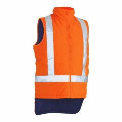 Bisley BV0379XT TTMC_W Reflective NSW Rail X Back Puffer Vest_ Orange