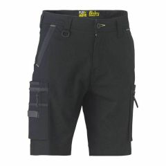 Bisley Flex _ Move Stretch Cargo Utility Shorts_ Black