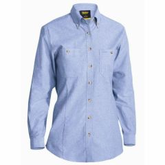 Bisley Women's Long Sleeve Chambray Shirt