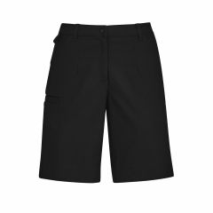 Biz Care CL957LS Womens Waist Cargo Short_ Black