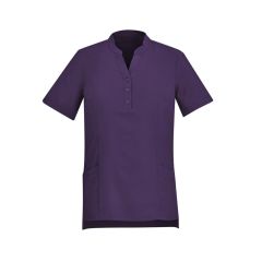 Biz Care CS949LS Florence Womens Short Sleeve Tunic_ Purple