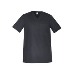 Biz Care Mens Tokyo V_Neck Scrub Top_ Charcoal