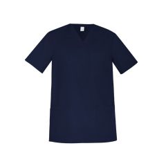 Biz Care Mens Tokyo V_Neck Scrub Top_ Midnight Navy