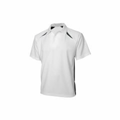 Biz Collection Adults Splice Polo White Navy