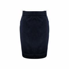 Biz Collection BS612S Ladies Detroit Flexi_Band Skirt_ Navy