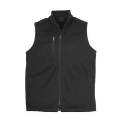 Biz Collection J3881 Mens Plain Soft Shell Vest_ Black