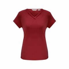 Biz Collection K819LS Ladies Lana Short Sleeve Top_ Cherry