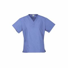 Biz Collection Ladies Classic Scrubs Top Mid Blue