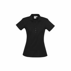 Biz Collection Ladies Crew Polo Black