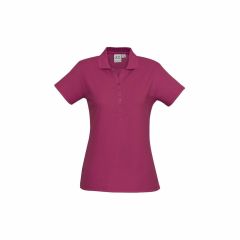 Biz Collection Ladies Crew Polo Fuchsia