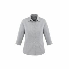 Biz Collection Ladies Jagger 3_4 Sleeve Shirt Silver