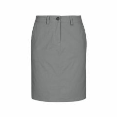 Biz Collection Ladies Lawson Chino Skirt Grey