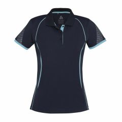 Biz Collection Ladies Razor Polo Navy Sky