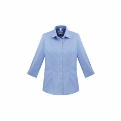 Biz Collection Ladies Regent 3_4 S Shirt Blue