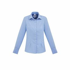 Biz Collection Ladies Regent LS Shirt Blue