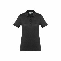 Biz Collection Ladies Short Sleeve Aero Polo_ Black Marle