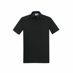 Biz Collection Mens Byron Short Sleeve Polo Black