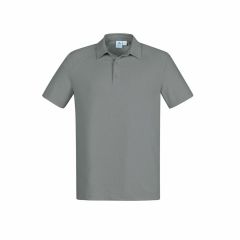 Biz Collection Mens Byron Short Sleeve Polo Silver