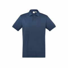 Biz Collection Mens City Short Sleeve Polo Mineral Blue