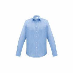 Biz Collection Mens Euro Long Sleeve Shirt_ Blue 