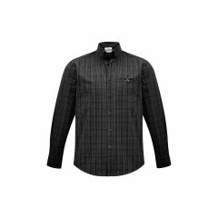 Biz Collection Mens Harper Long Sleeve Shirt Black Silver