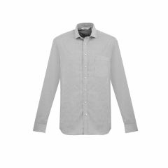 Biz Collection Mens Jagger L_S Shirt Silver