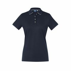 Biz Collection P106LS Ladies Aston Short Sleeve Polo_ Navy_Silver