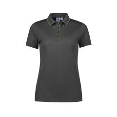 Biz Collection P313LS Womens Focus Short Sleeve Polo_ Grey_Fluoro