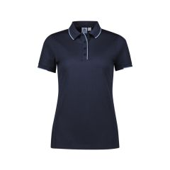 Biz Collection P313LS Womens Focus Short Sleeve Polo_ Navy_Sky